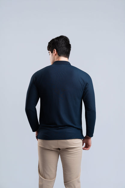 Polo Azul Marino Manga Larga