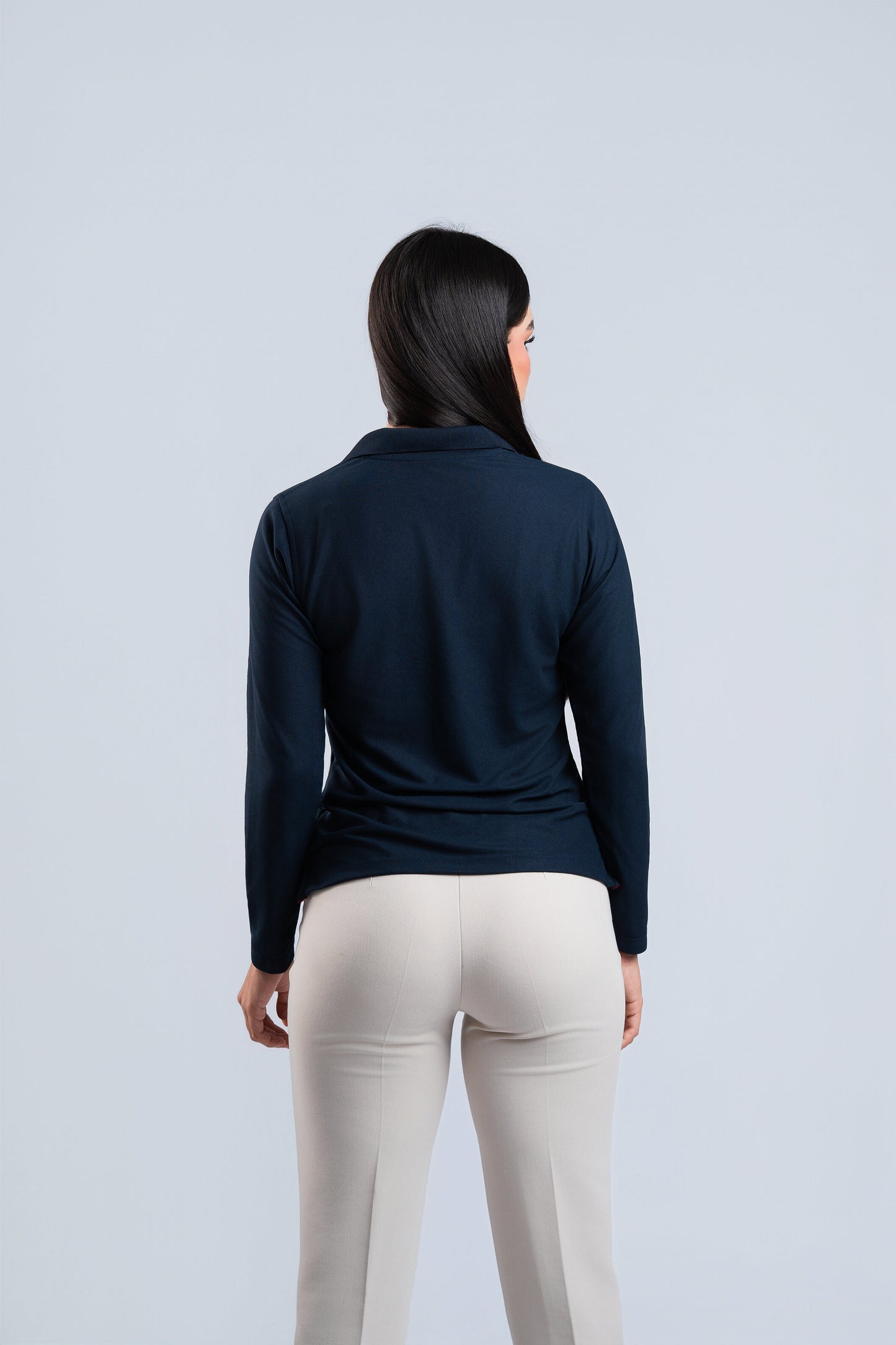 Polo Azul Marino Manga Larga