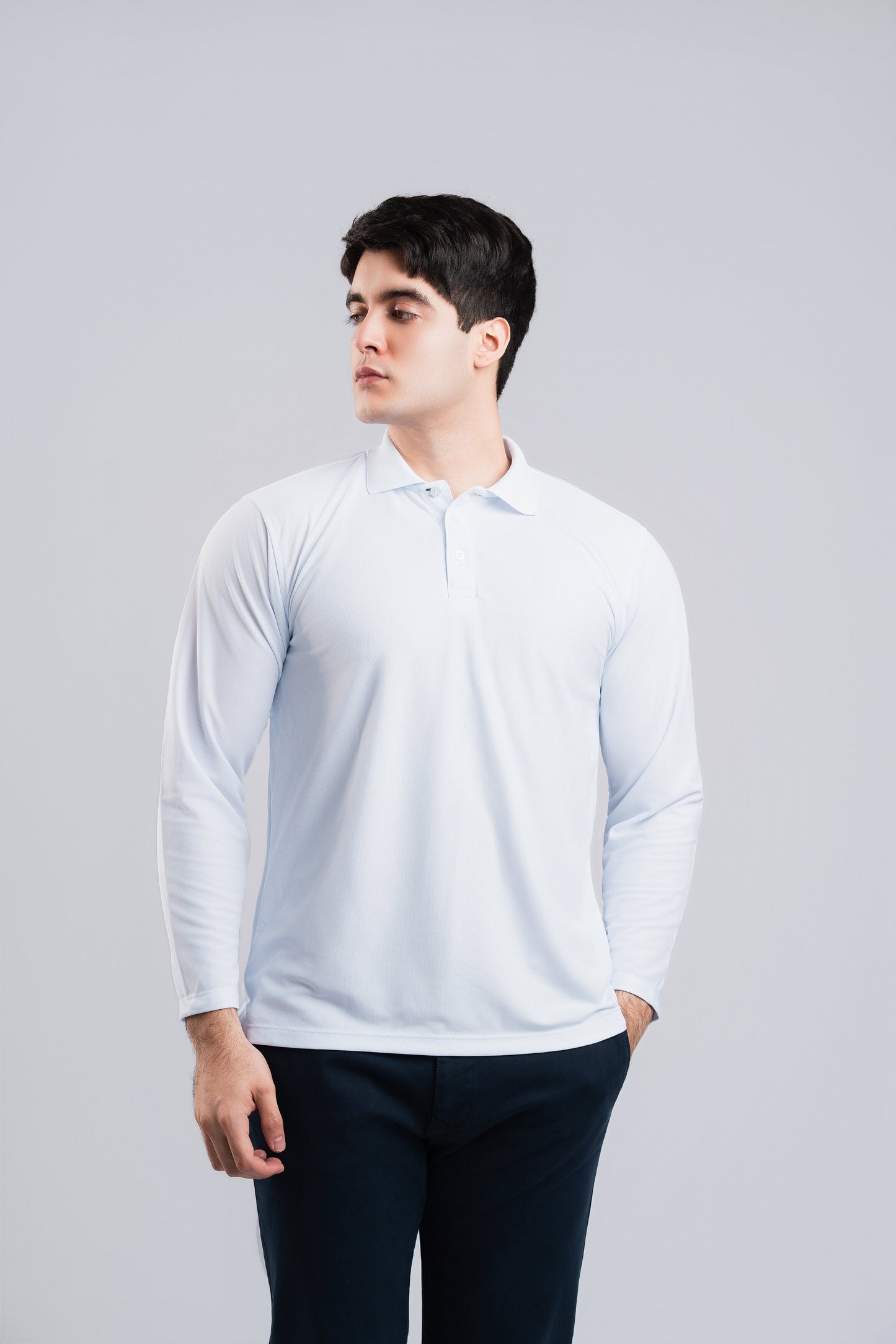 Polo Azul Marino Manga Larga