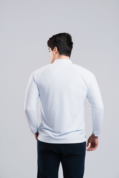 Polo Blanco Manga Larga