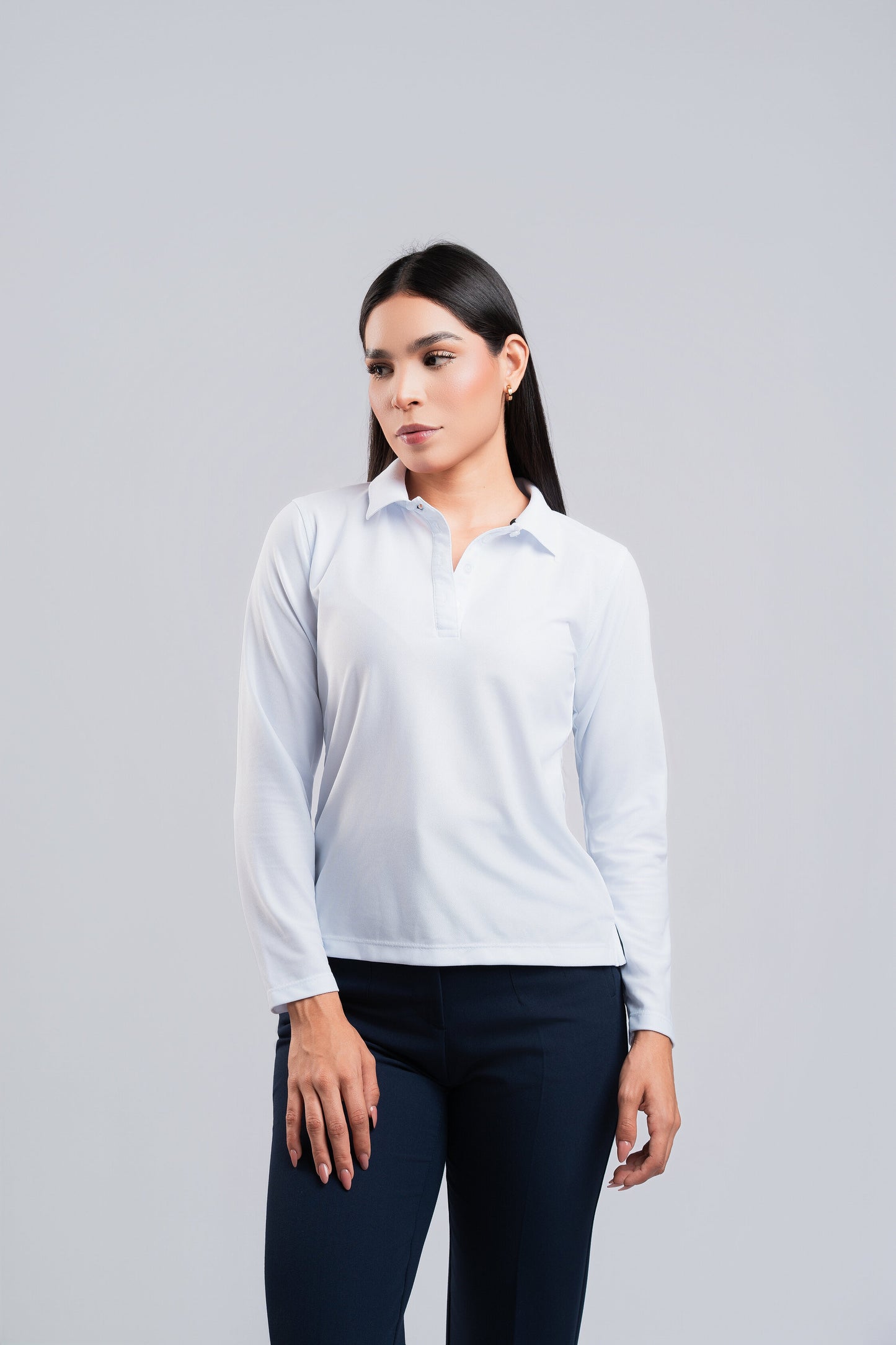 Polo Azul Marino Manga Larga