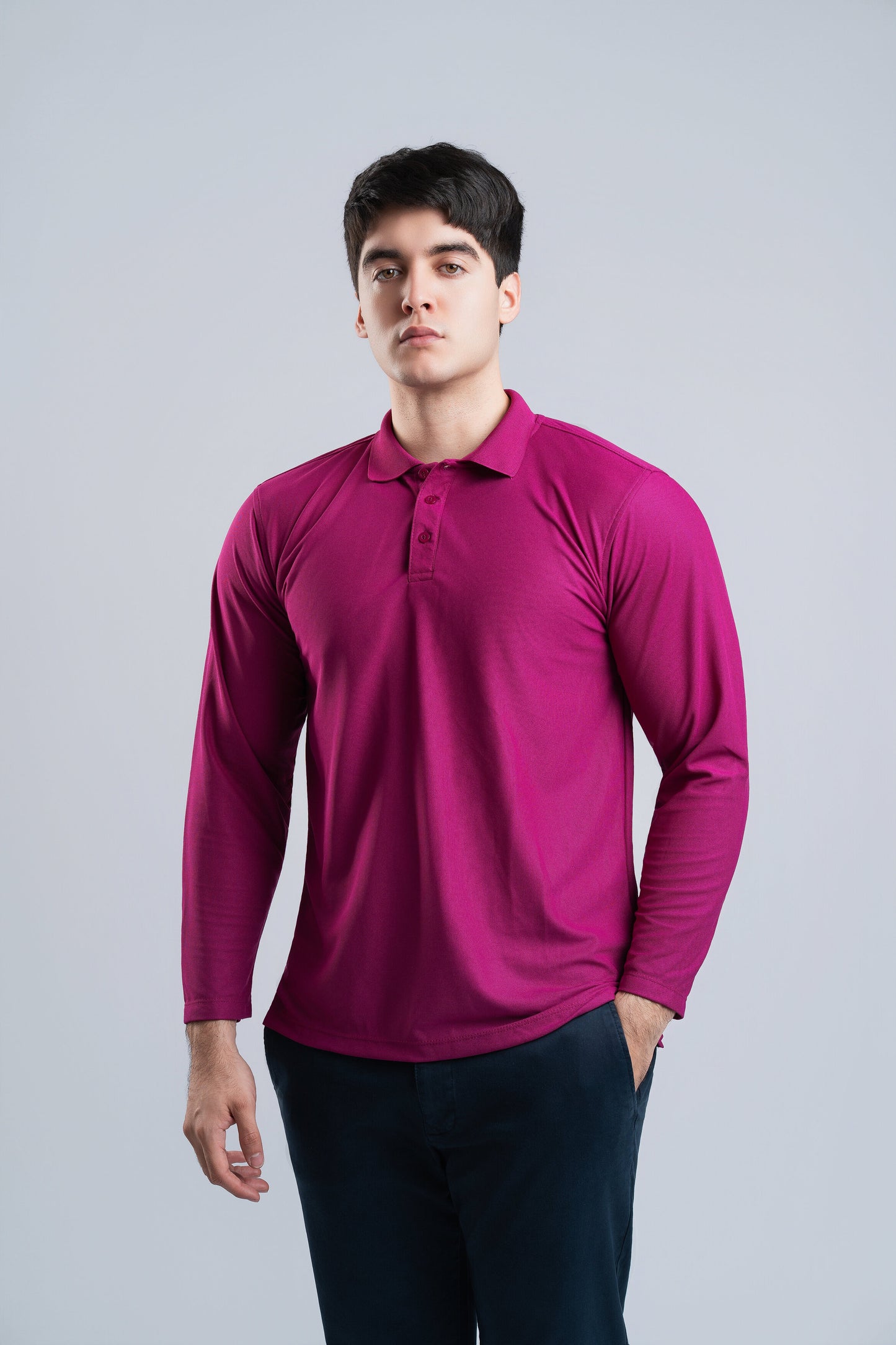 Polo Verde Militar Manga Larga