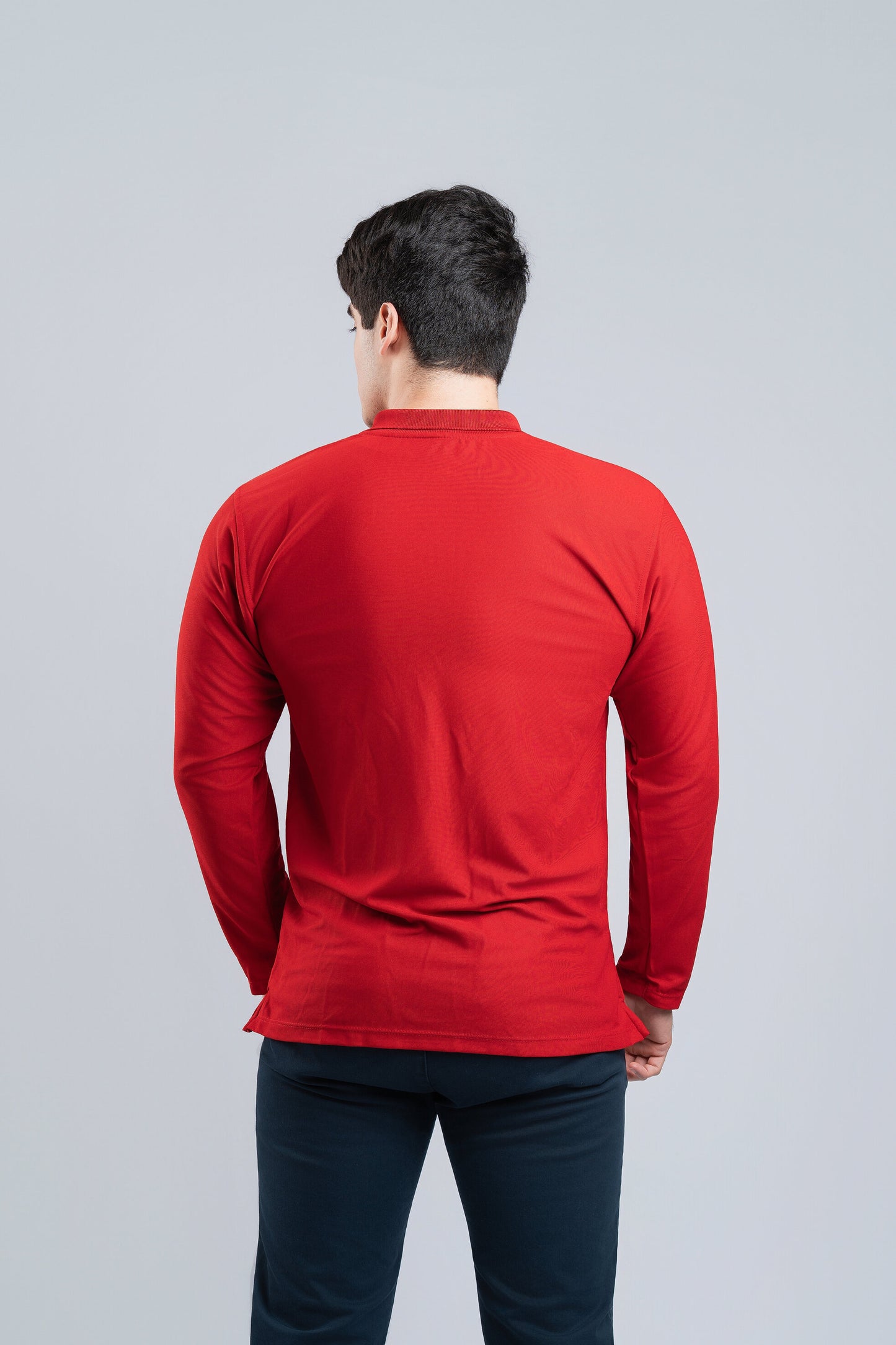 Polo Rojo Manga Larga