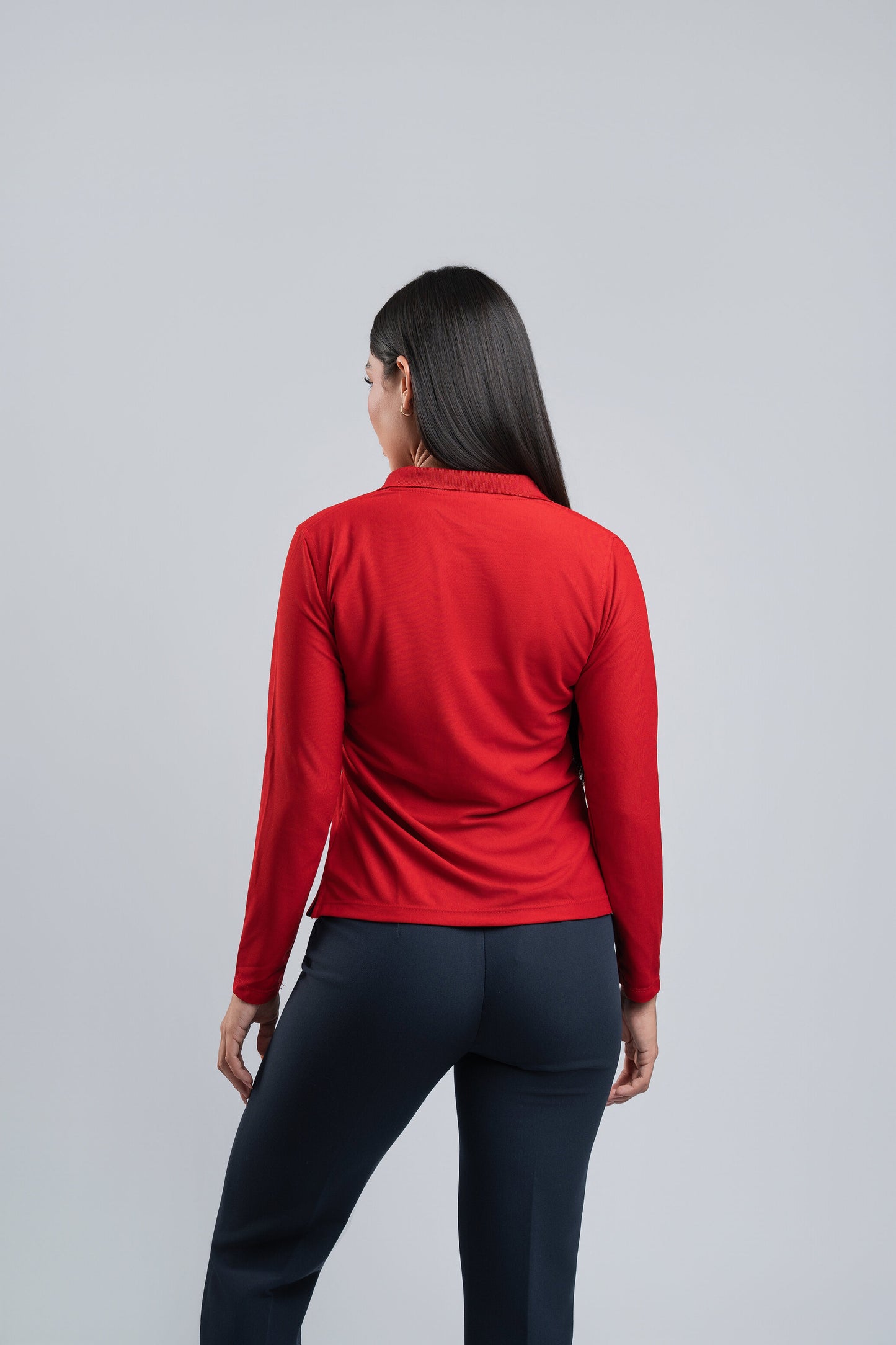 Polo Rojo Manga Larga